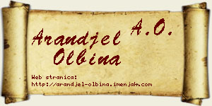 Aranđel Olbina vizit kartica